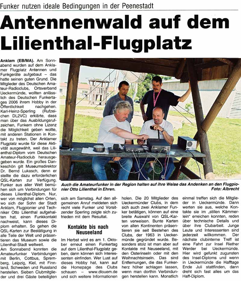 Flugplatz Anklam Lilienthal DL0UEM